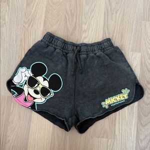 Zara Black Mickey Mouse Kids Shorts